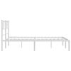 vidaXL Metal Bed Frame without Mattress with Headboard White 140x200cm