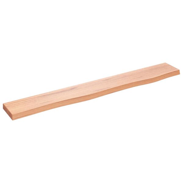 vidaXL Wall Shelf Light Brown 80x10x2 cm Treated Solid Wood Oak