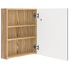 vidaXL LED Bathroom Mirror Cabinet White and Oak 50x14x60 cm