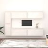 vidaXL TV Cabinets 6 pcs White Solid Wood Pine