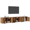 vidaXL Wall-mounted TV Cabinet Set 3 pcs Old Wood 80 x 34.5 x 40 cm
