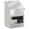 vidaXL Chicken Feeder Silver 21 x 16 x 33 cm Galvanised Steel