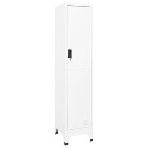vidaXL Locker Cabinet | White | Steel | Tall | Locker Cabinet | Rectangular