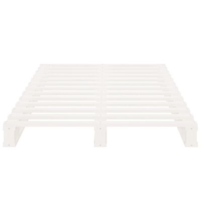 vidaXL Pallet Bed White 75x190 cm Small Single Solid Wood Pine
