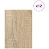 vidaXL Decor Panels 12 pcs Sonoma Oak 21 x 30 x 0.27 cm