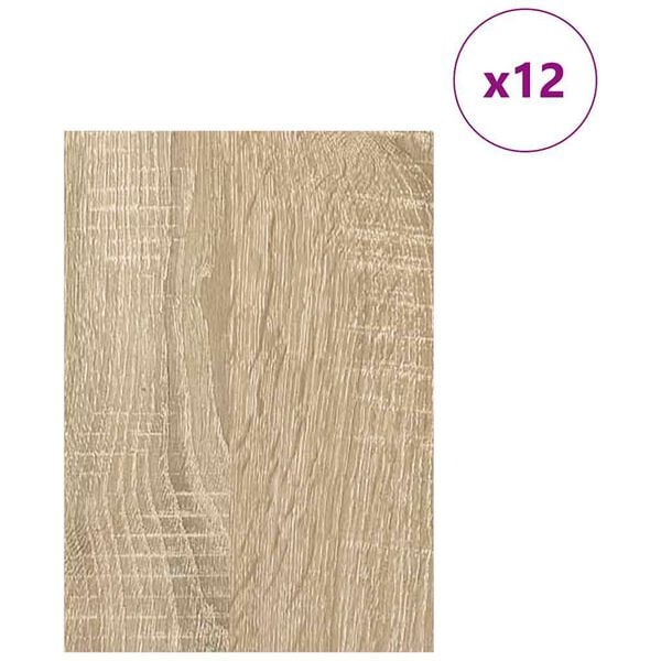vidaXL Decor Panels 12 pcs Sonoma Oak 21 x 30 x 0.27 cm