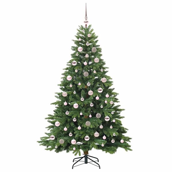 vidaXL Artificial Christmas Tree with 300 LEDs Green 180 cm PE and PVC