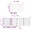 vidaXL Dog Gate with Door Foldable 12 Panels Black 960 cm Poplar Wood