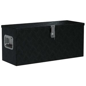 vidaXL Aluminium Box 80x30x35 cm Black