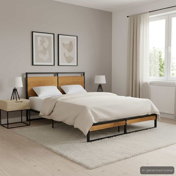 vidaXL Bed Frame without Mattress Metal 120x200 cm