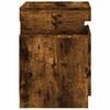 vidaXL Bedside Cabinets with LED Lights 2 pcs Smoked Oak 35x39x55 cm
