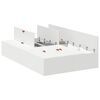 vidaXL Storage Bed Frame White 120 x 190 cm Engineered Wood