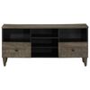 vidaXL TV Cabinet Black 100x33x46 cm Solid Wood Mango