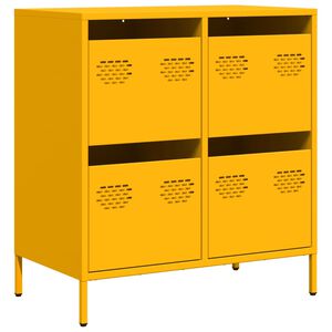 vidaXL Sideboard&nbsp;Mustard Yellow 68x39x73.5 cm Cold-rolled Steel
