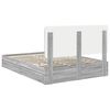 vidaXL Storage Bed Grey Sonoma 160 x 200 cm Engineered Wood