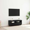 vidaXL TV Cabinet Black Oak 100 x 35 x 40 cm Engineered Wood