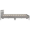 vidaXL Bed Frame with LED without Mattress Grey Sonoma 160x200 cm