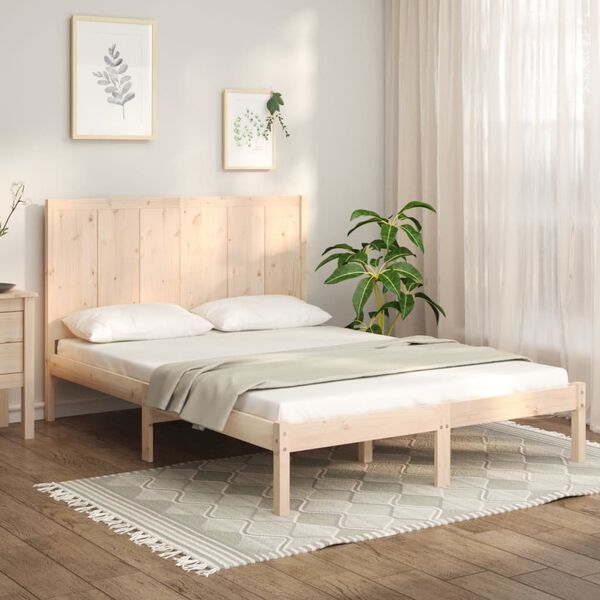 vidaXL Bed Frame without Mattress 140x200 cm Solid Wood Pine