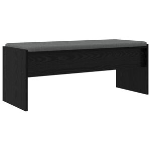 vidaXL Hall Bench with Cushion Black Oak 103 x 38 x 40 cm