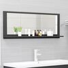 vidaXL Bathroom Mirror Grey 100x10.5x37 cm Engineered Wood