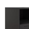 vidaXL Bedside Cabinet Black 36x39x43.5 cm Steel