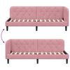 vidaXL Corner Bed Frame with Headboard Pink 80 x 200 cm Velvet