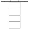 vidaXL Sliding Door with Hardware Set 90x205 cm ESG Glass&Aluminium