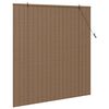 vidaXL Roller Blind with Curtains Manual Brown 150 x 160 cm Bamboo