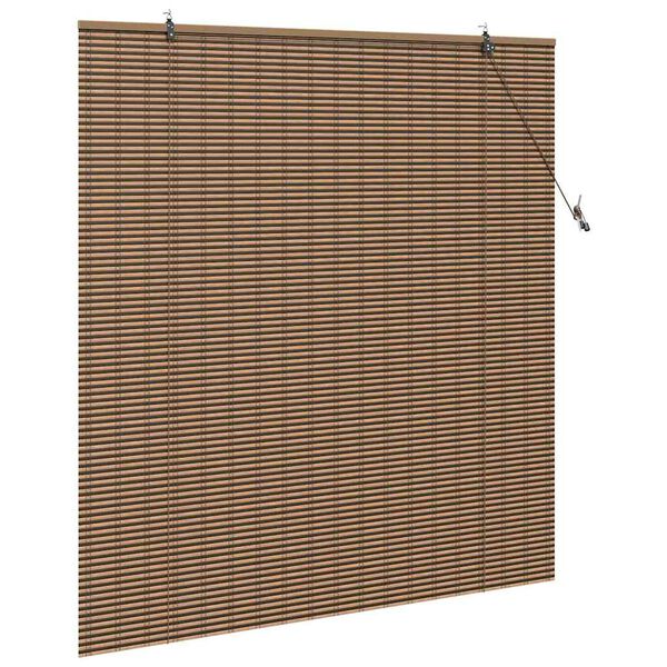 vidaXL Roller Blind with Curtains Manual Brown 150 x 160 cm Bamboo