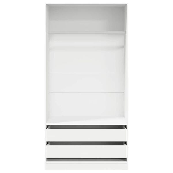 vidaXL Wardrobe White 100x50x200 cm Engineered Wood