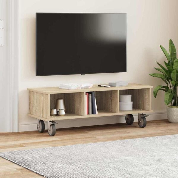vidaXL TV Stand Sonoma Oak 100 x 35 x 35 cm Engineered Wood