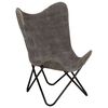 vidaXL Butterfly Chair Anthracite Canvas