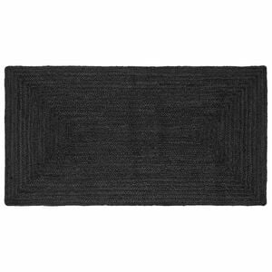 vidaXL Area Rug Dark Grey 80 x 150 cm Jute