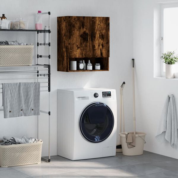 vidaXL Wall Cabinet Smoked Oak 60x31x70 cm Engineered Wood