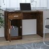 vidaXL Desk with Drawer&Cabinet Smoked Oak 100x40x73 cm Engineered Wood