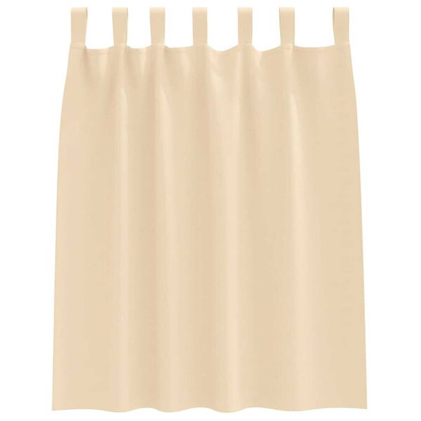 vidaXL Blackout Curtains with Rings Cream Polyester