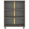 vidaXL Book Cabinet HAMAR Light Grey 85x35x112 cm Solid Wood Pine