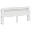 vidaXL Headboard Cabinet with Storage High Gloss White Engineered Wood