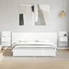 vidaXL Bed Headboard with Cabinets White 240 cm Engineered Wood