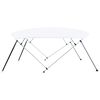 vidaXL 4 Bow Bimini Top White 243x(230-244)x137 cm
