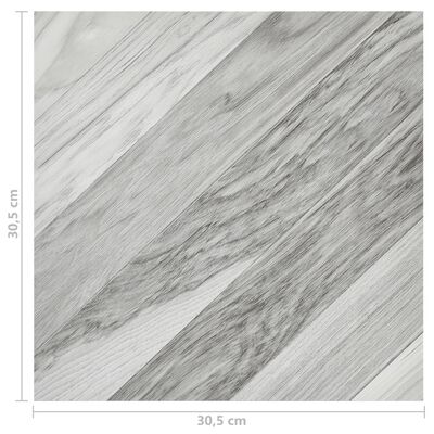 vidaXL Self-adhesive Flooring Planks 20 pcs PVC 1.86 m² Grey Striped