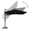 vidaXL Cantilever Roma Parasol Black and Black 352 x 251 x 265 cm