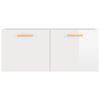 vidaXL Wall Cabinet High Gloss White 80x35x36.5 cm Engineered Wood