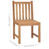 vidaXL 5 Piece Garden Dining Set 80x80 cm Solid Teak Wood