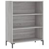 vidaXL Bookcase Grey Sonoma 69.5x32.5x90 cm Engineered Wood