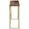 vidaXL Console Table Gold Stainless Steel and Solid Wood Sleeper