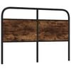 vidaXL Replace Headboard Smoked Oak 135 cm Steel and Engineered Wood