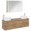 vidaXL Bathroom Furniture Set 4 pcs Artisan Oak