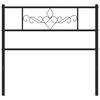 vidaXL Metal Headboard Black 80 cm