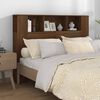 vidaXL Headboard Cabinet Brown Oak 140x18.5x104.5 cm